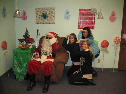 The sorority girls and Blind Santa